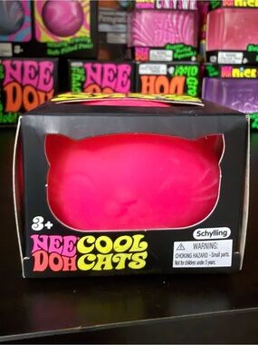 🔥🩷NeeDoh Cool Cats Squishy Toy. Awesome, authentic, NIB. Hot pink 🩷.